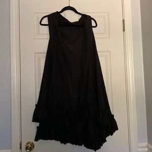 Sleeve- Less Black Cardigan